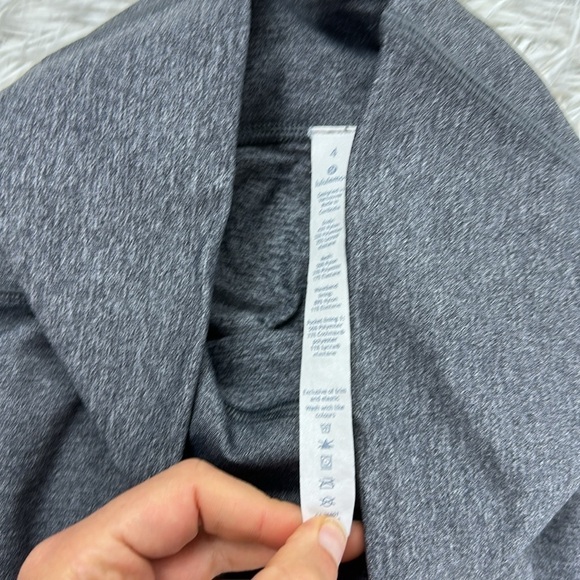 Lululemon Train Times Crop (17" ) Heathered Black - Picture 3 of 5